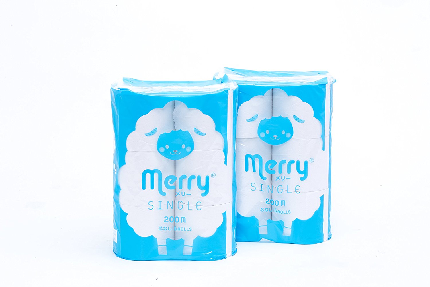 【ケース販売】200mの長?いトイレットペーパー merry 芯無シングル (6ロール×5袋入) 【ケース販売】200mの長?いトイレットペーパー merry 芯無シングル (6ロール×5袋入)