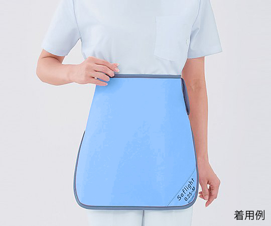 放射線（X線）防護用生殖腺防護具（ワイドマジックベルト式スカート）　グリーン　S 　SLSM-25