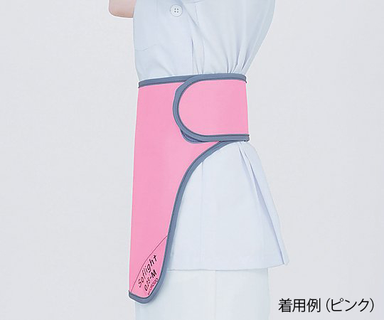 放射線（X線）防護用生殖腺防護具（ワイドマジックベルト式スカート）　ピンク　L 　SLSM-25