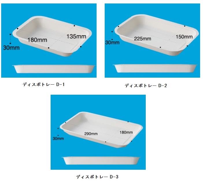 [ケース販売]　ディスポトレー D-3（100× 2袋＝200枚）