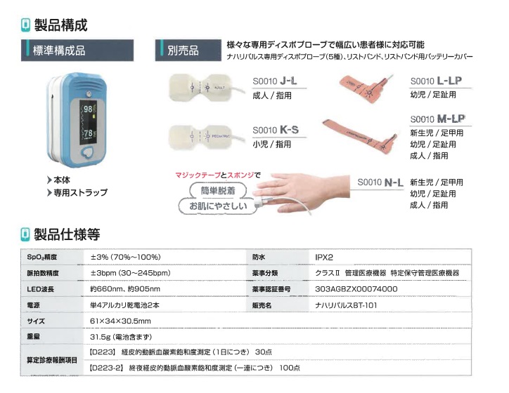 パルスオキシメータ　NahriPulse 　BT-101　×2台 - ウインドウを閉じる