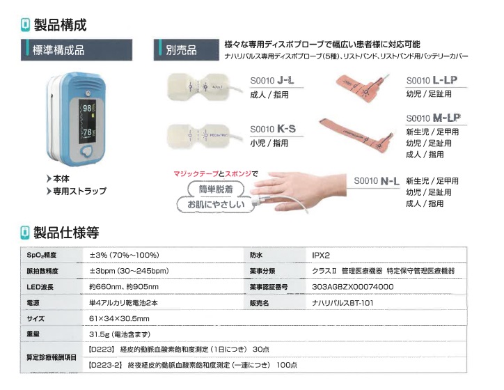 パルスオキシメータ　NahriPulse（ ナハリパルス） 　BT-101　×2台 - ウインドウを閉じる