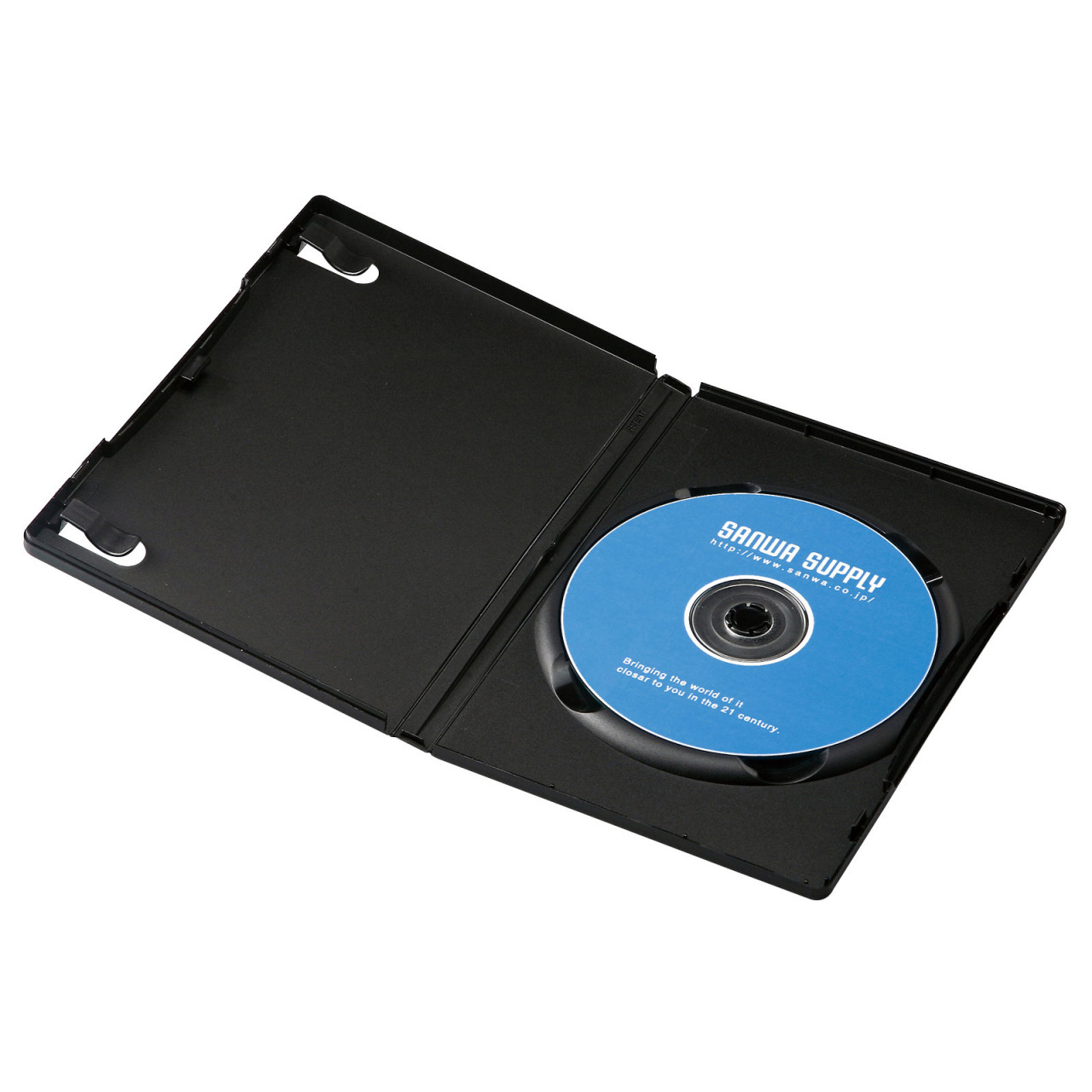 DVDトールケース（1枚収納・3枚セット・ブラック）