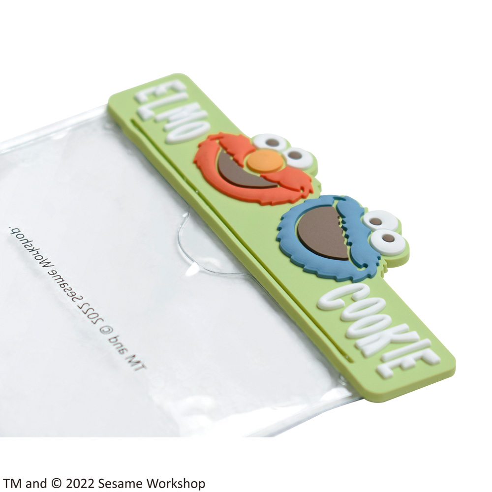 セサミストリートネームホルダーElmo&Cookie Monsterグリーン セサミストリートネームホルダーElmo&Cookie Monsterグリーン