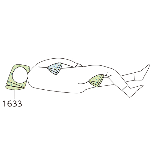 通気ビーズフリークッションII（台形タイプ小） ブルー 1635