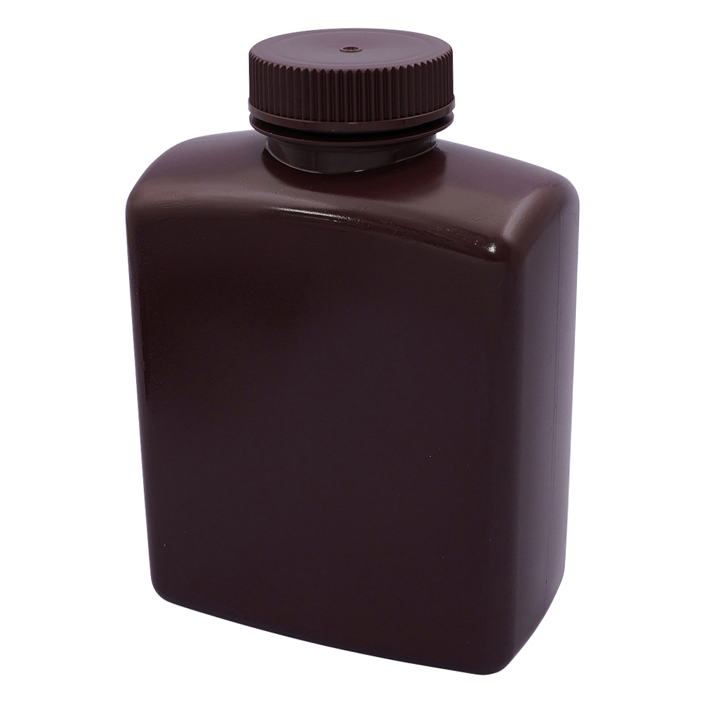 角型瓶（HDPE製） 褐色 1000mL 583450