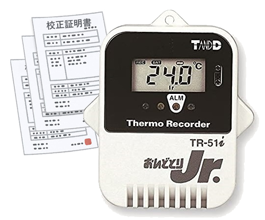 温度記録計（おんどとりJr.） センサー内蔵 -40〜80℃ 校正証明書付・専用ケース付 TR-51i