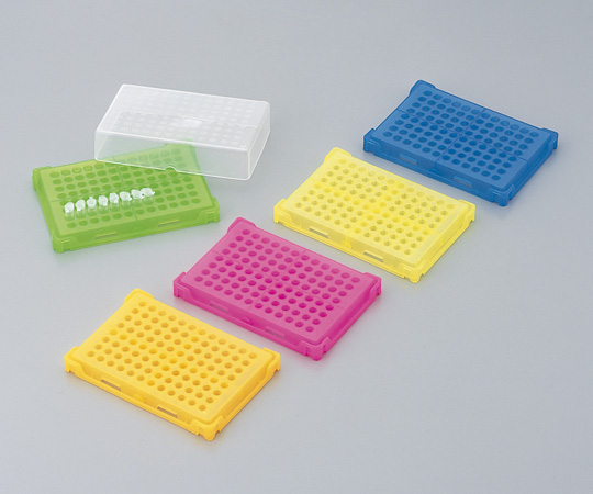 PCRラック 本体5色パック（青・緑・オレンジ・ピンク・黄×各4個入） T328-96AS