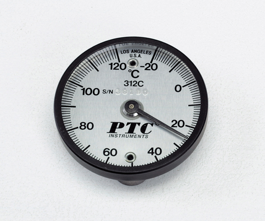 バイメタル表面温度計 低温・高温各表示針無し TA409-120