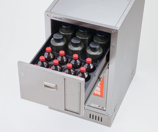 【大型品】セフティキャビネット ガロン瓶用 庫内エポキシコーティング 455×600×700mm GYF-3BE