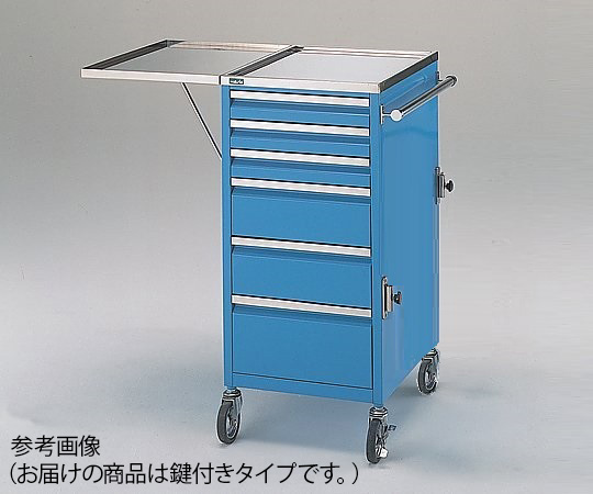 医療用カート 5引き出し 青 医療用カート 5引き出し 青 耐久性のあるバンパー付きの医療麻酔カート