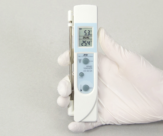 防滴型中心温度センサー付き赤外線放射温度計 AD-5612A