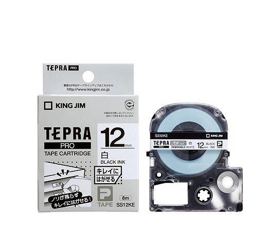 テプラ専用 テープカートリッジ ホワイト（弱粘着） SS12KE - ウインドウを閉じる