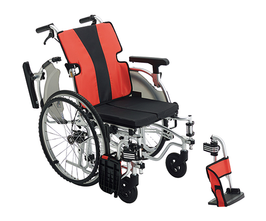 【大型配送】ＭＥＦ−２２レッド　簡単モジュール車椅子