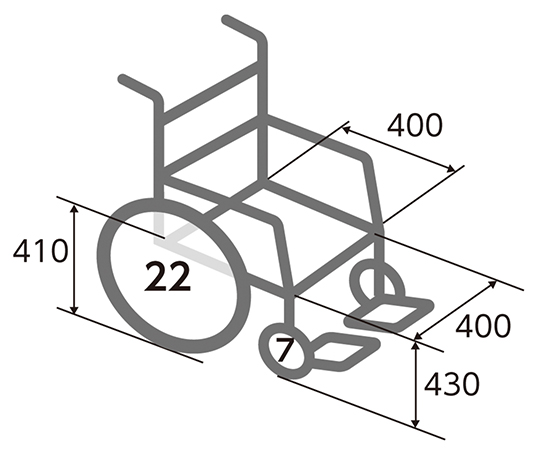 車椅子ＮＫＡ８２２−４０Ｂ−Ｍ　Ａ９ - ウインドウを閉じる