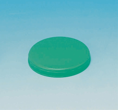軟膏壺（平型）　Ｄ−５　無滅菌　［無滅菌　５５　白　緑　５０］
